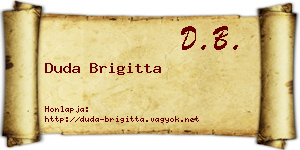 Duda Brigitta névjegykártya